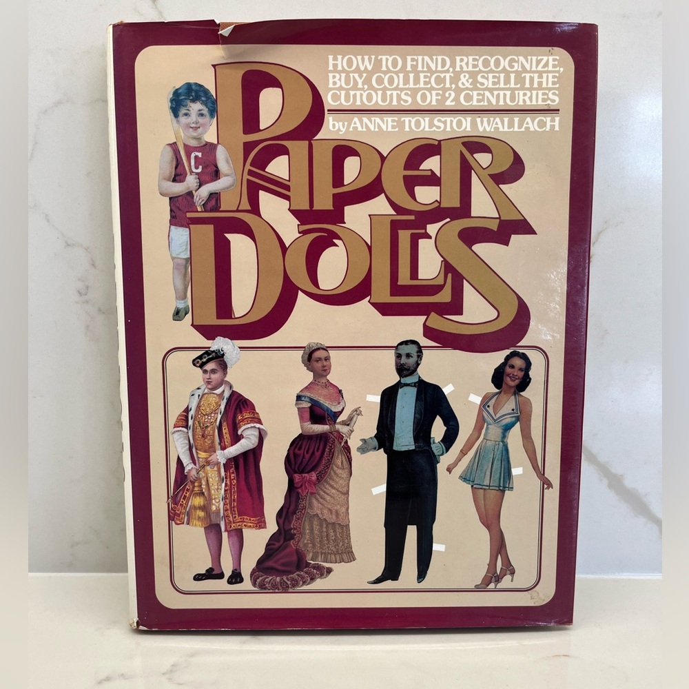 Vintage Paper Dolls Collectors Book Anne Tolstoy Wallach 1982